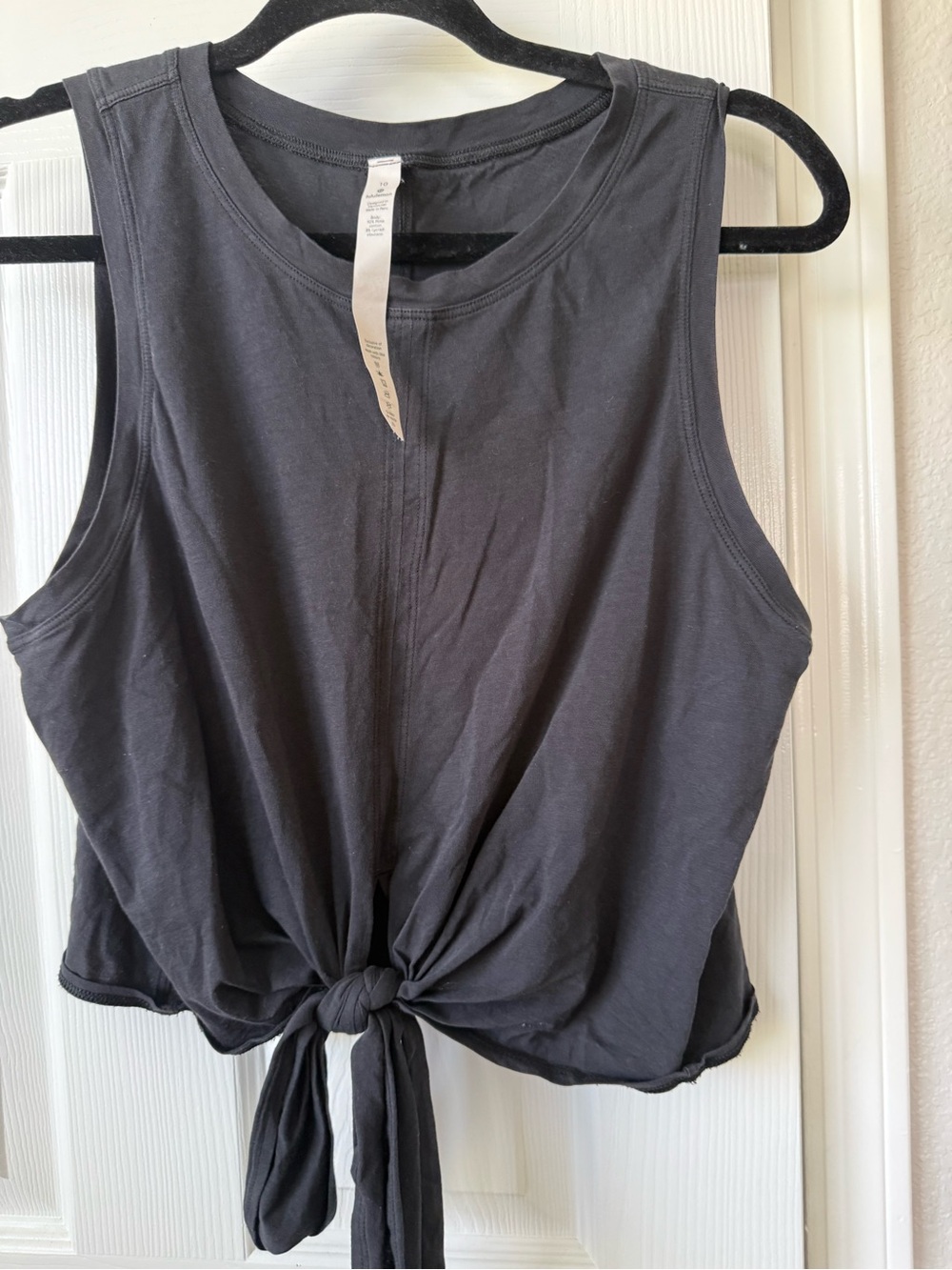 lululemon athletica Black Tie-Front Tank